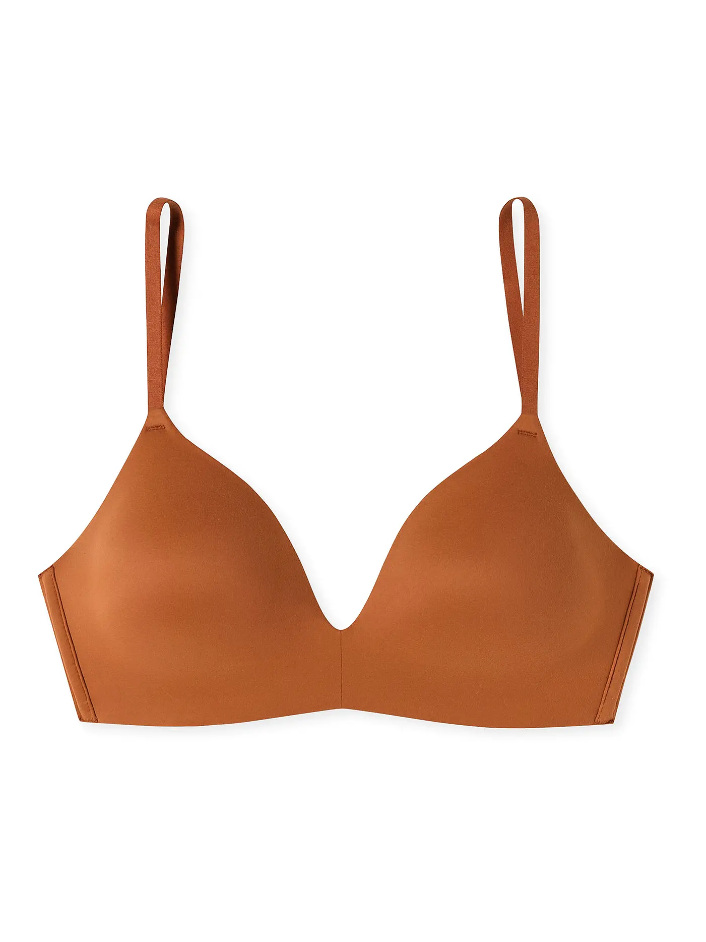 SCHIESSER | BH gepadded ohne Bügel " Invisible Soft " weiss | braun